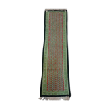 Green Berber kilim woollen carpet 55x205cm