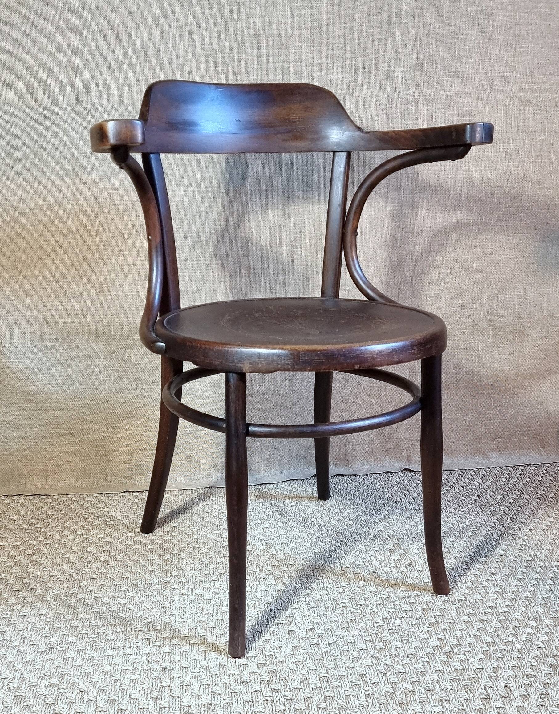 J&J KOHN Bistro Style Office Chair Circa 1910