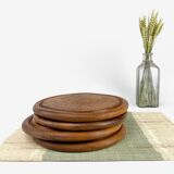 Round solid wood cutting boards