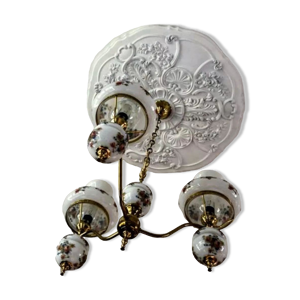 Lustre lampes pétrole - trois