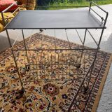 Rolling service vinyl door record storage