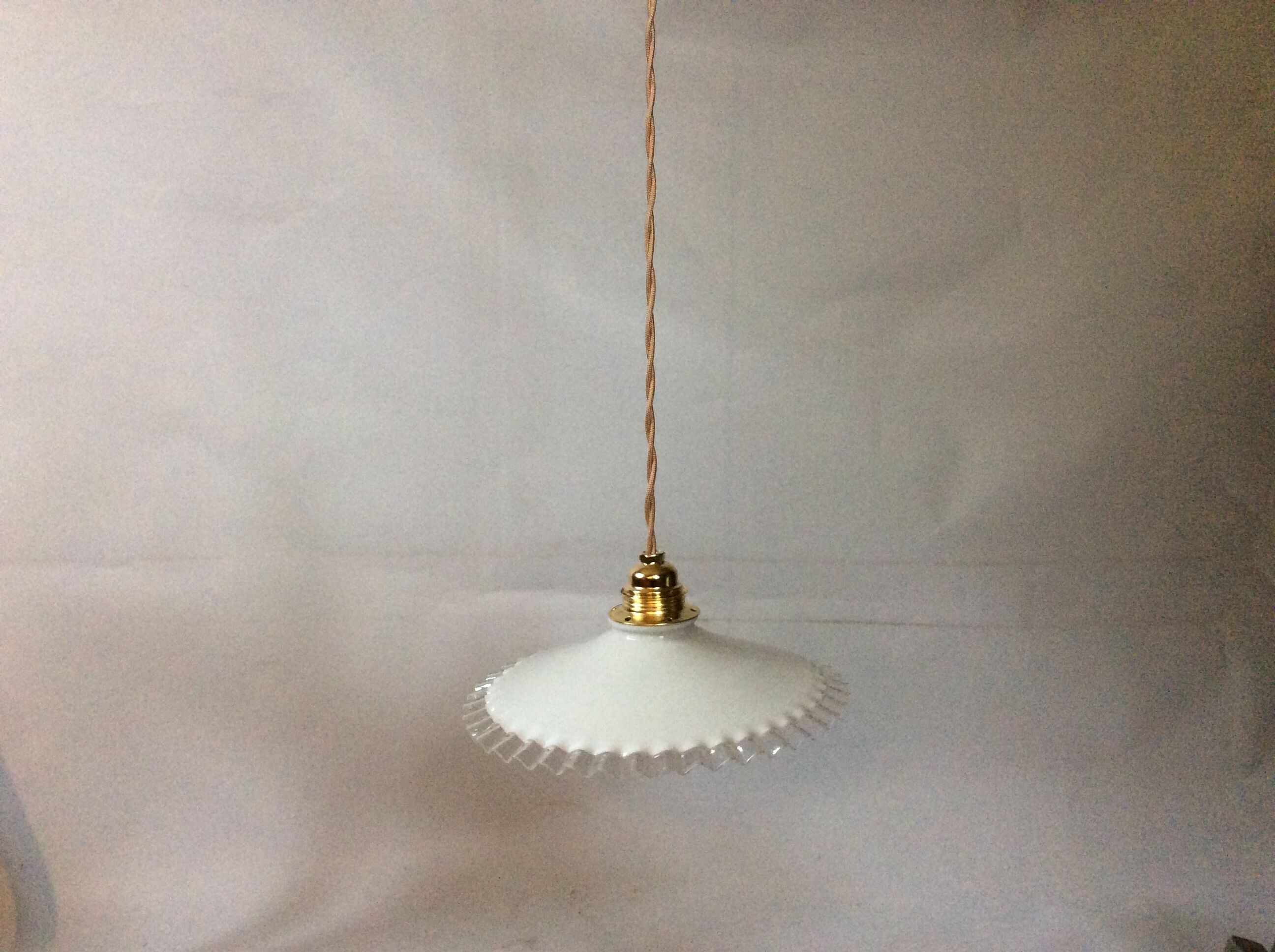 Vintage opaline pendant light