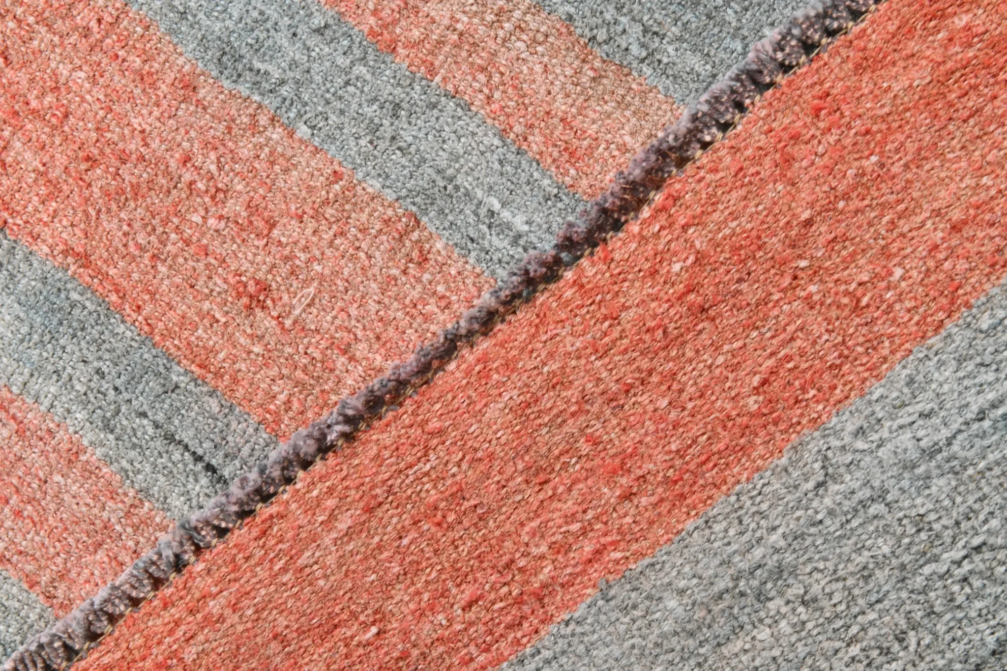 Dusty Pink Vintage Kilim Rug, Turkish Striped Bohemian Bedroom Decor 6x7