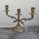 Three-light chandelier in brass metal