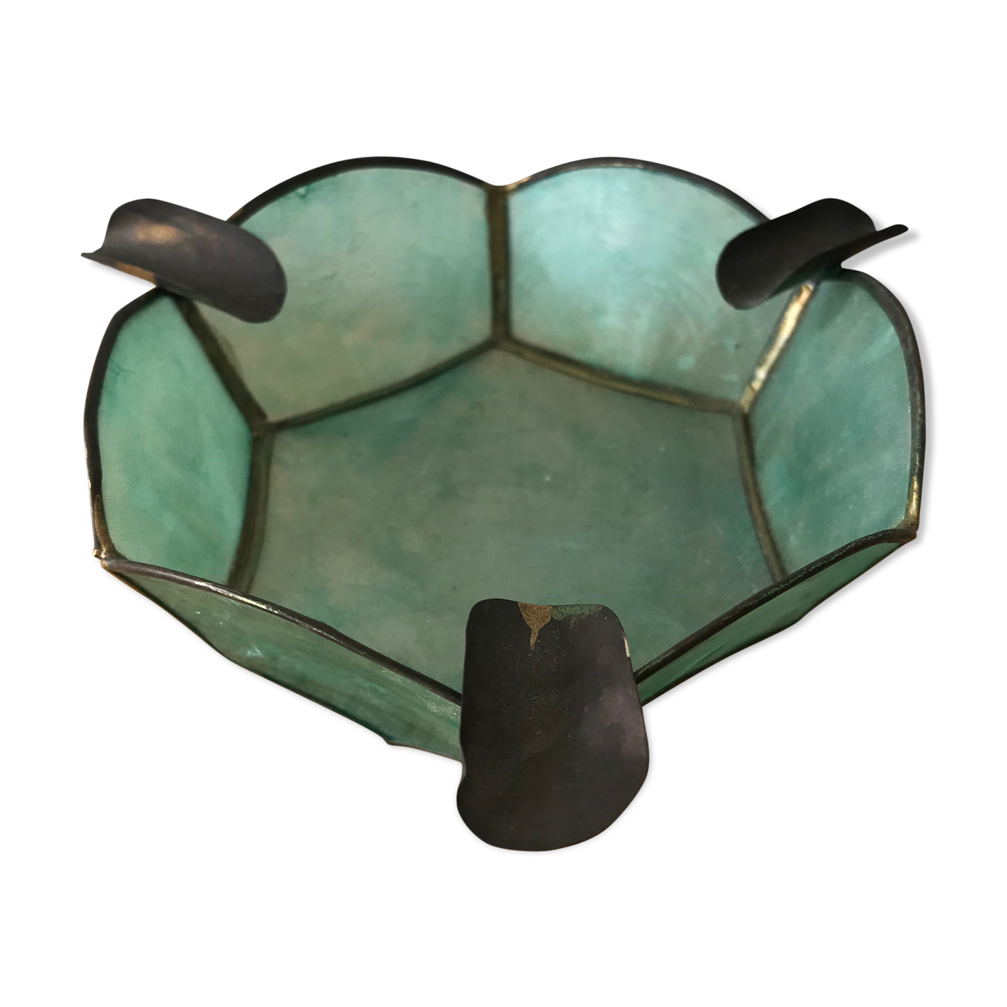 Green pearly ashtray