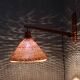 Mid-century adjustable wooden wall light with rattan shade, 1970s