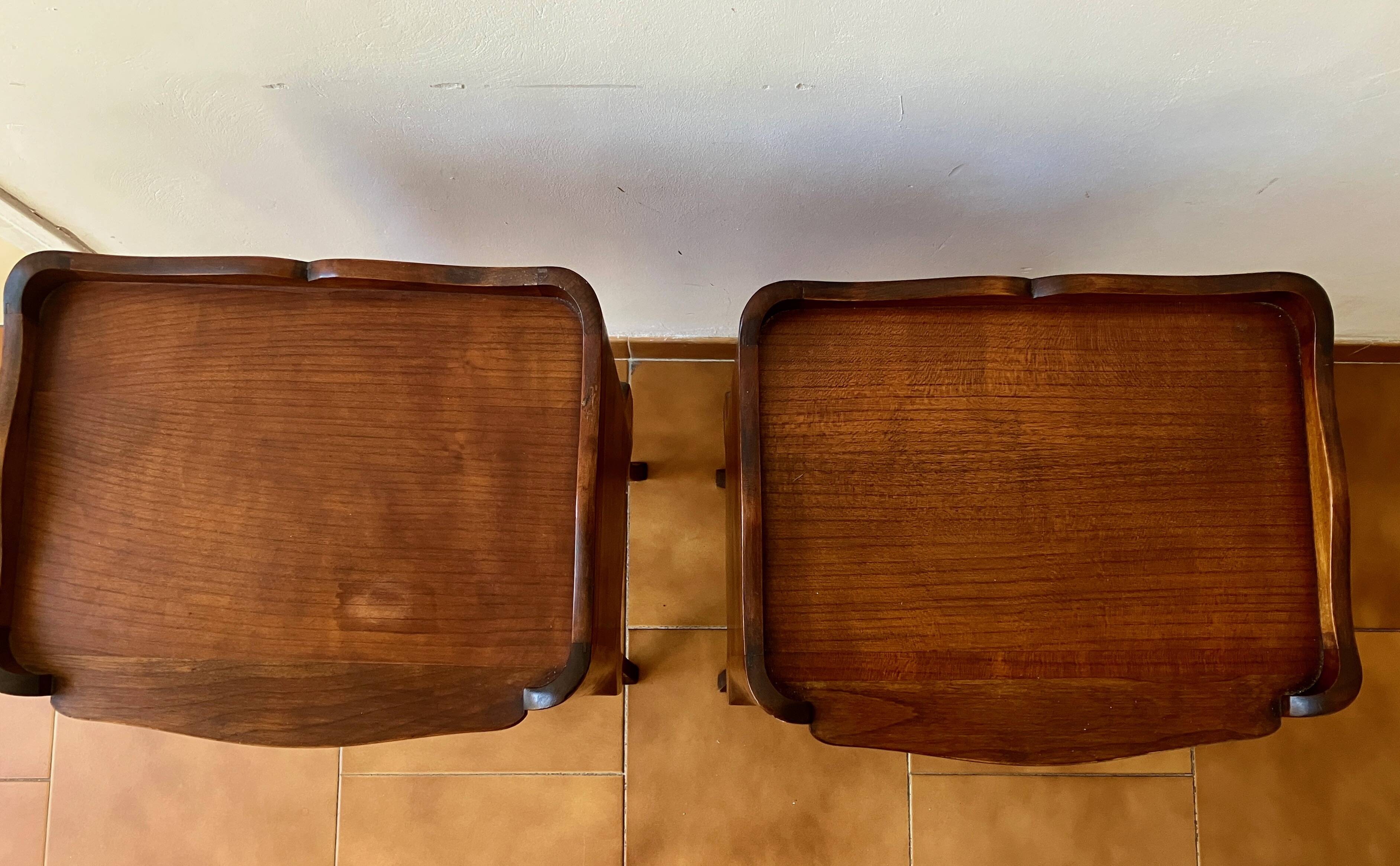 Two Cherry Wood Bedside Tables