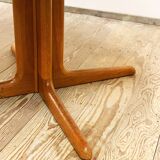 Round Circular Extendable Mid Century Teak Dining Table
