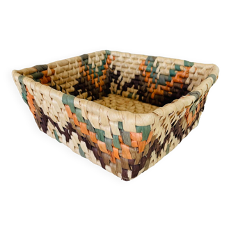 Colorful woven basket