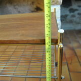 Vinyl storage cabinet with vintage wheels 70s