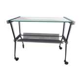 Metal and vintage brass dessert-console
