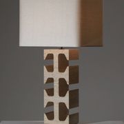 Lampe dorse en travertin