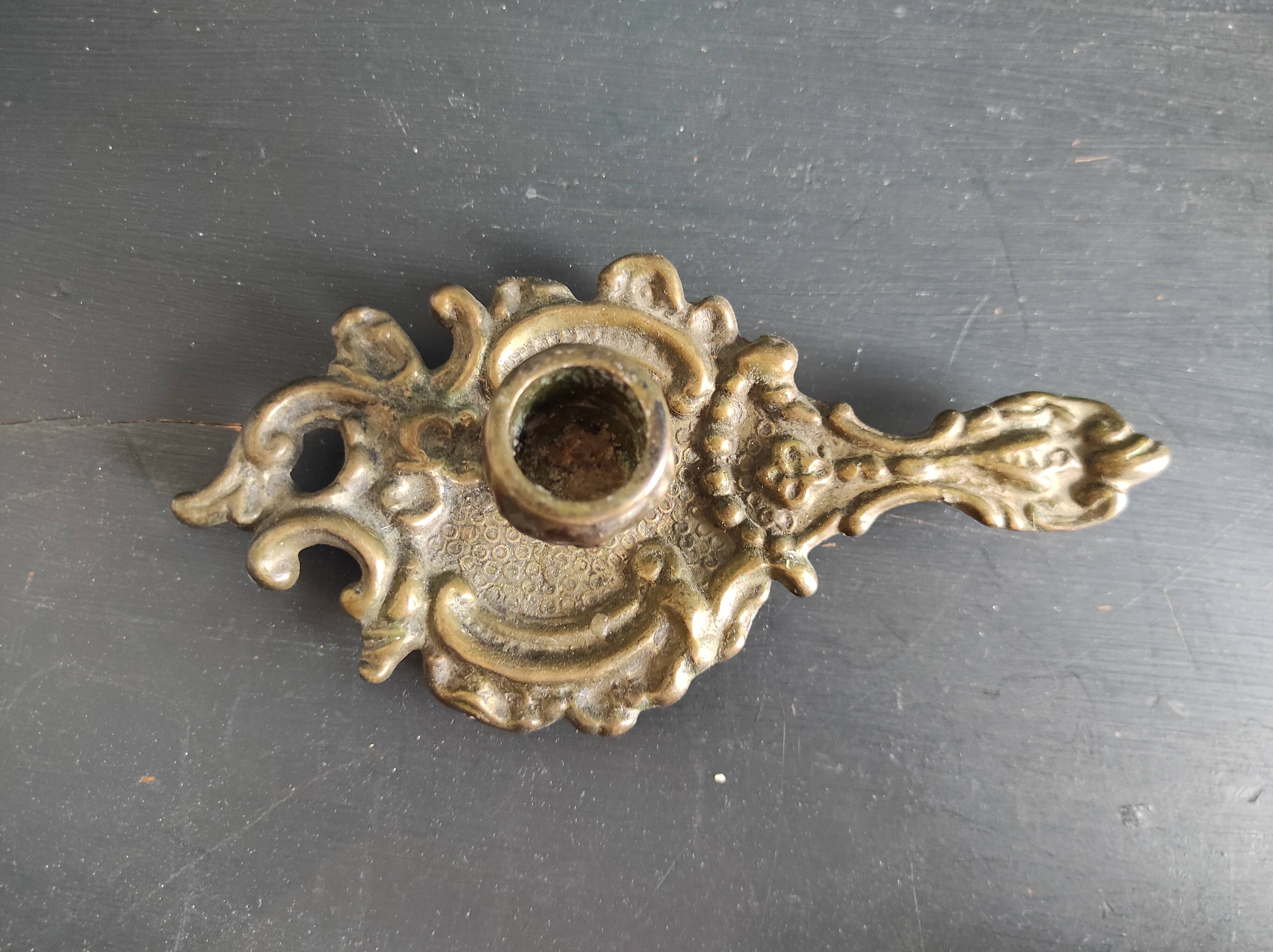 French vintage candlestick, Art Nouveau style