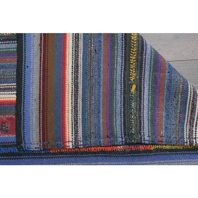 1970s Vintage Turkish Oushak Handmade Wool Cotton Purple Area Rug 159x277