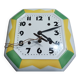 White ceramic wall clock from the 50s/60s