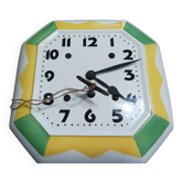 White ceramic wall clock from the 50s/60s