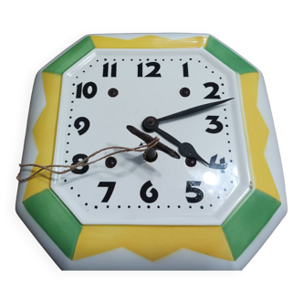 White ceramic wall clock from the 50s/60s