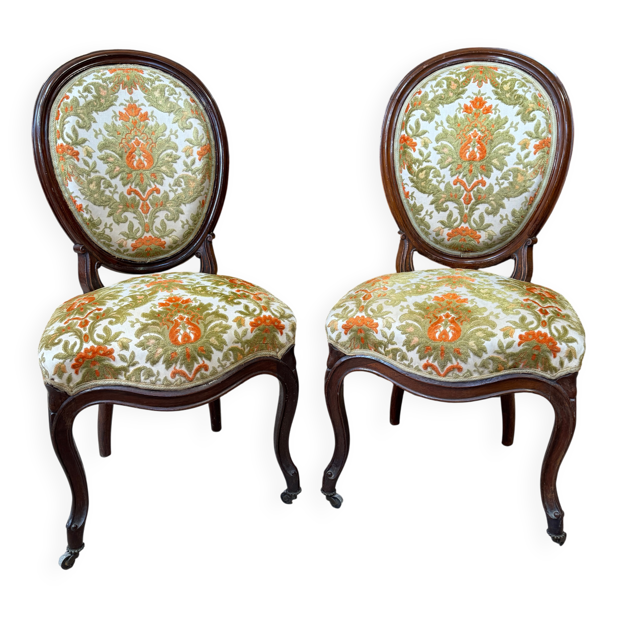 Pair of antique chairs in Louis Philippe style.