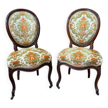 Pair of antique chairs in Louis Philippe style.