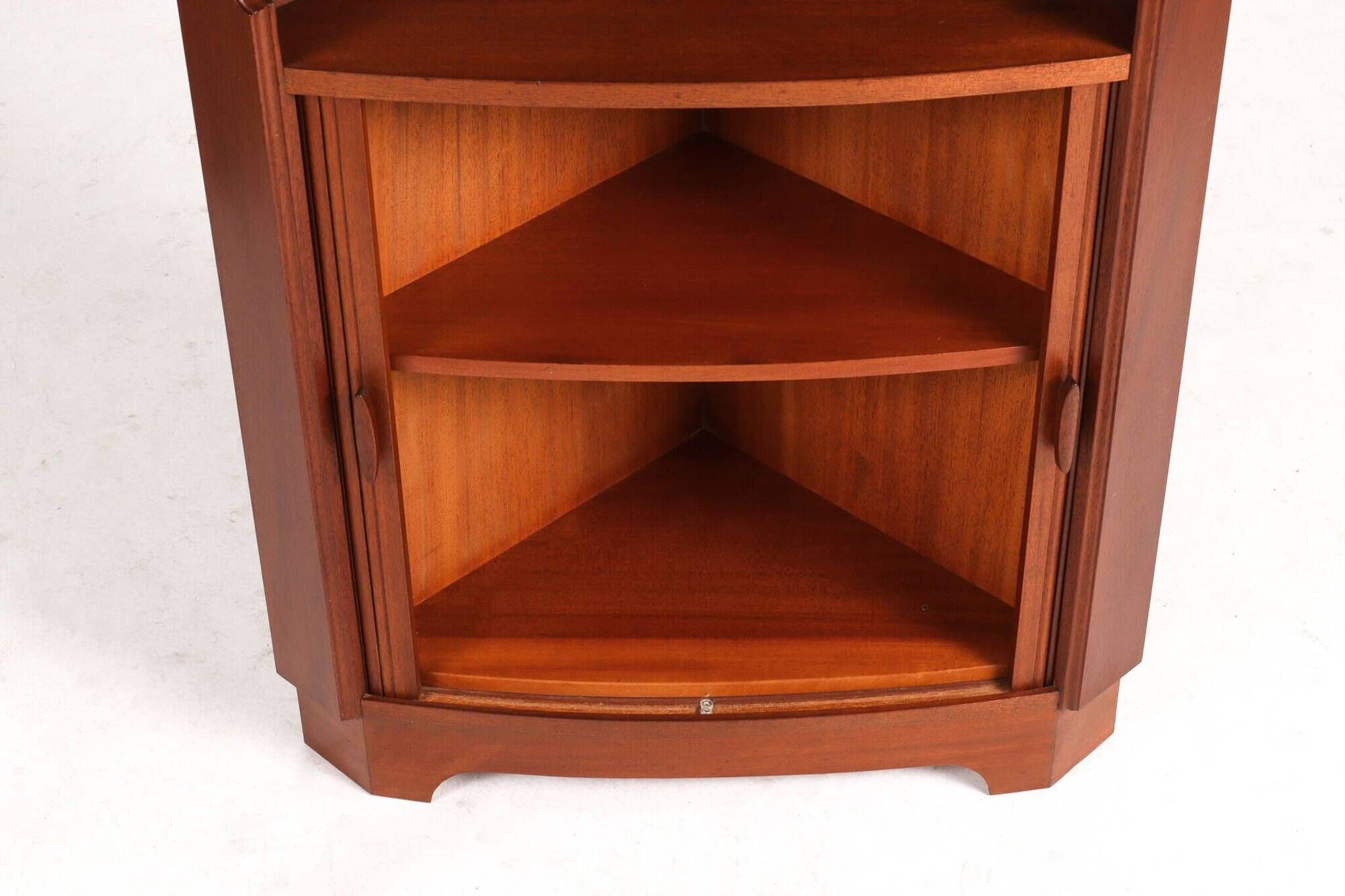 Danish vintage corner cabinet with tambour doors, 1960s