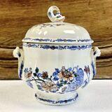 Gien sugar bowl rooster and peonies model 1938 1960