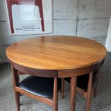 Mid-Century Teak Dining Table and Chairs by Hans Olsen for Frem Røjle, 1950s