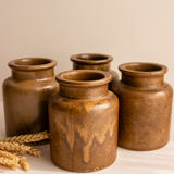 Brown Mustard Pot