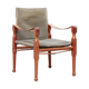 Fauteuil danois en teck et toile