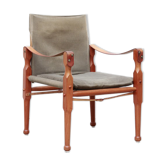 Fauteuil danois en teck et toile