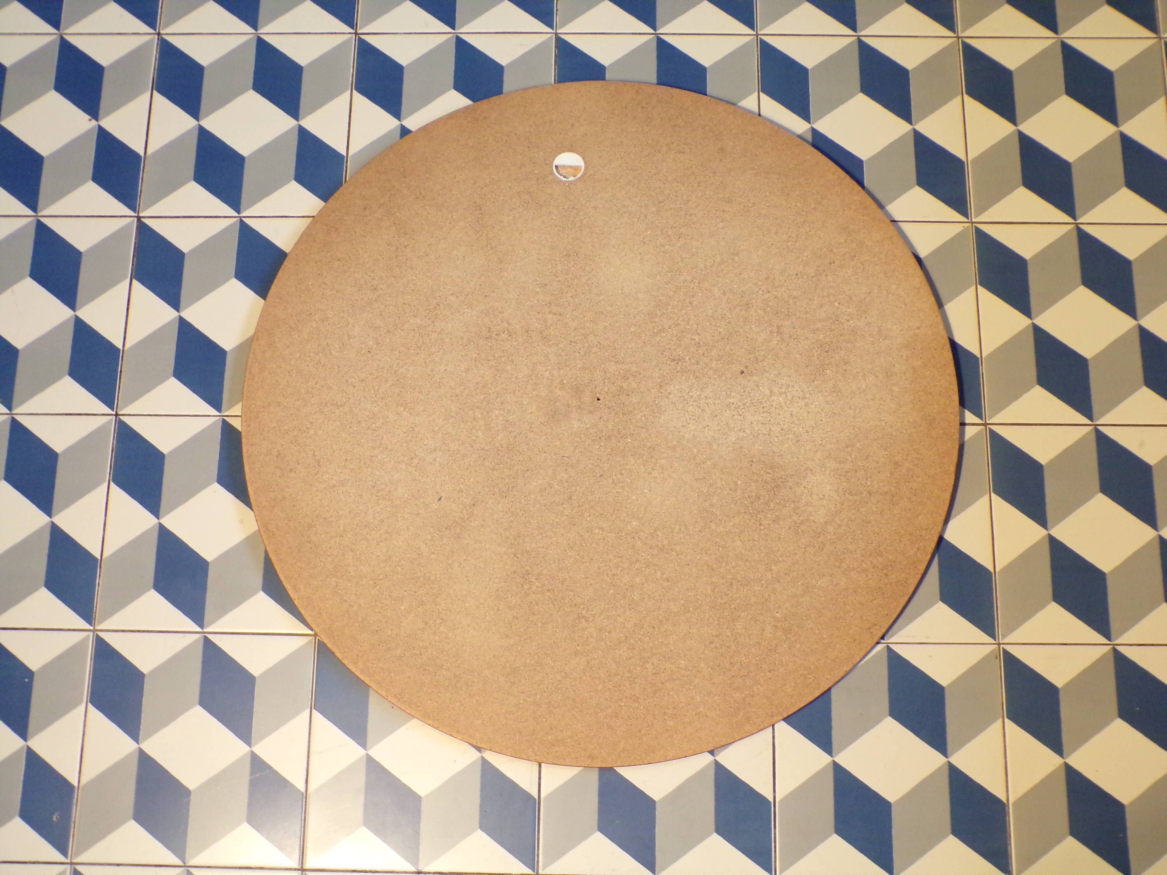 Scandinavian teak mirror Ø 65cm