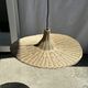 Small suspension, rattan luminaire in hat shape D:60cm