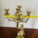 Pair of candelabra Candle holders Antique in gilded bronze style