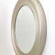 Round Silver Steel Wall Mirror Attributed to Sergio Mazza, Italy