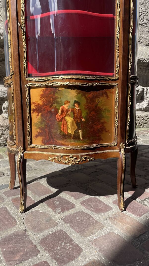 Vitrine galbée en Vernis Martin époque Napoléon III
