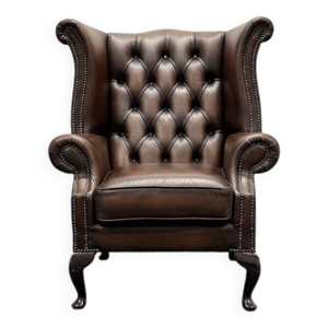 Fauteuil à oreilles - marron