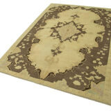 1950s hand-knotted contemporary turkish beige rug 155 cm x 235 cm