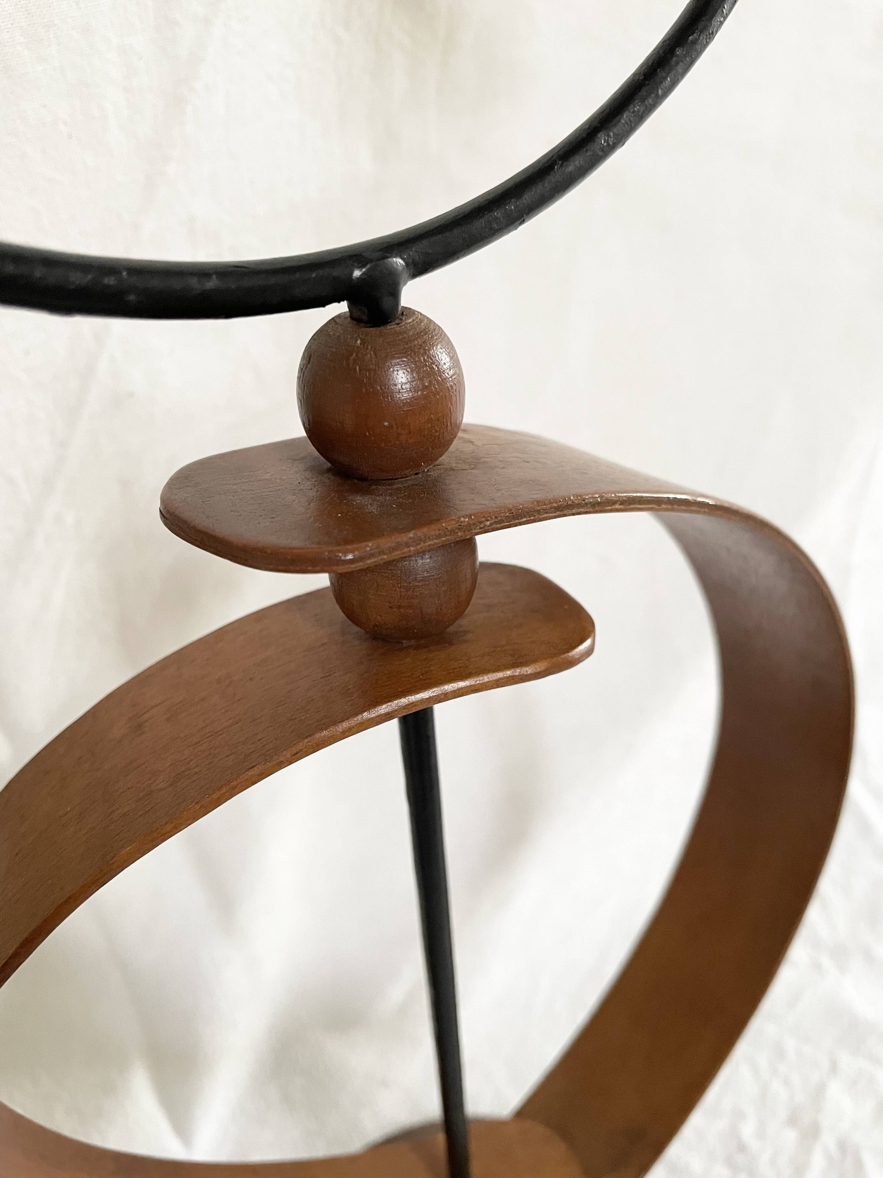 Danish teak candle holder
