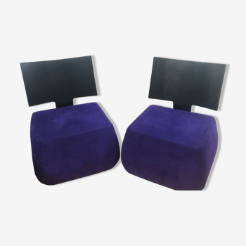 2 Tazia low chairs by Pascal Mourgue for Ligne Roset, Cinna