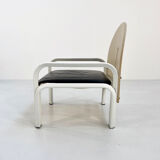 Black and beige armchair "54 L" by Gae Aulenti for Knoll 1970