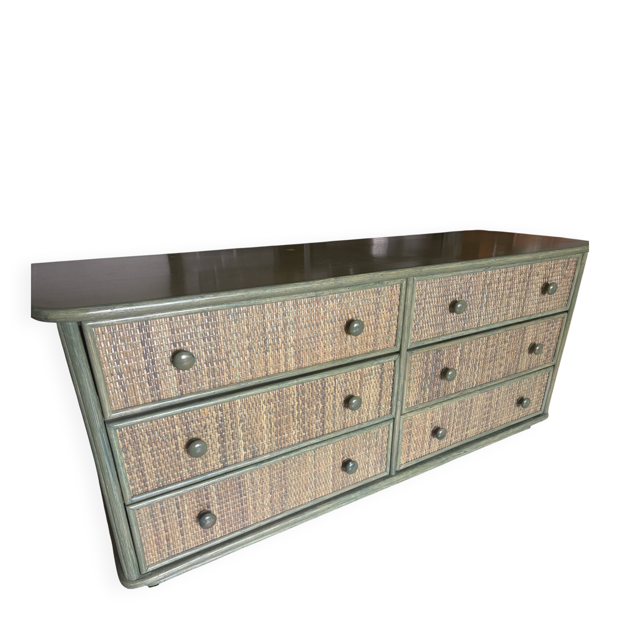 double commode Rotin