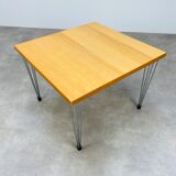 Table basse danoise pin age pieds eiffel bois