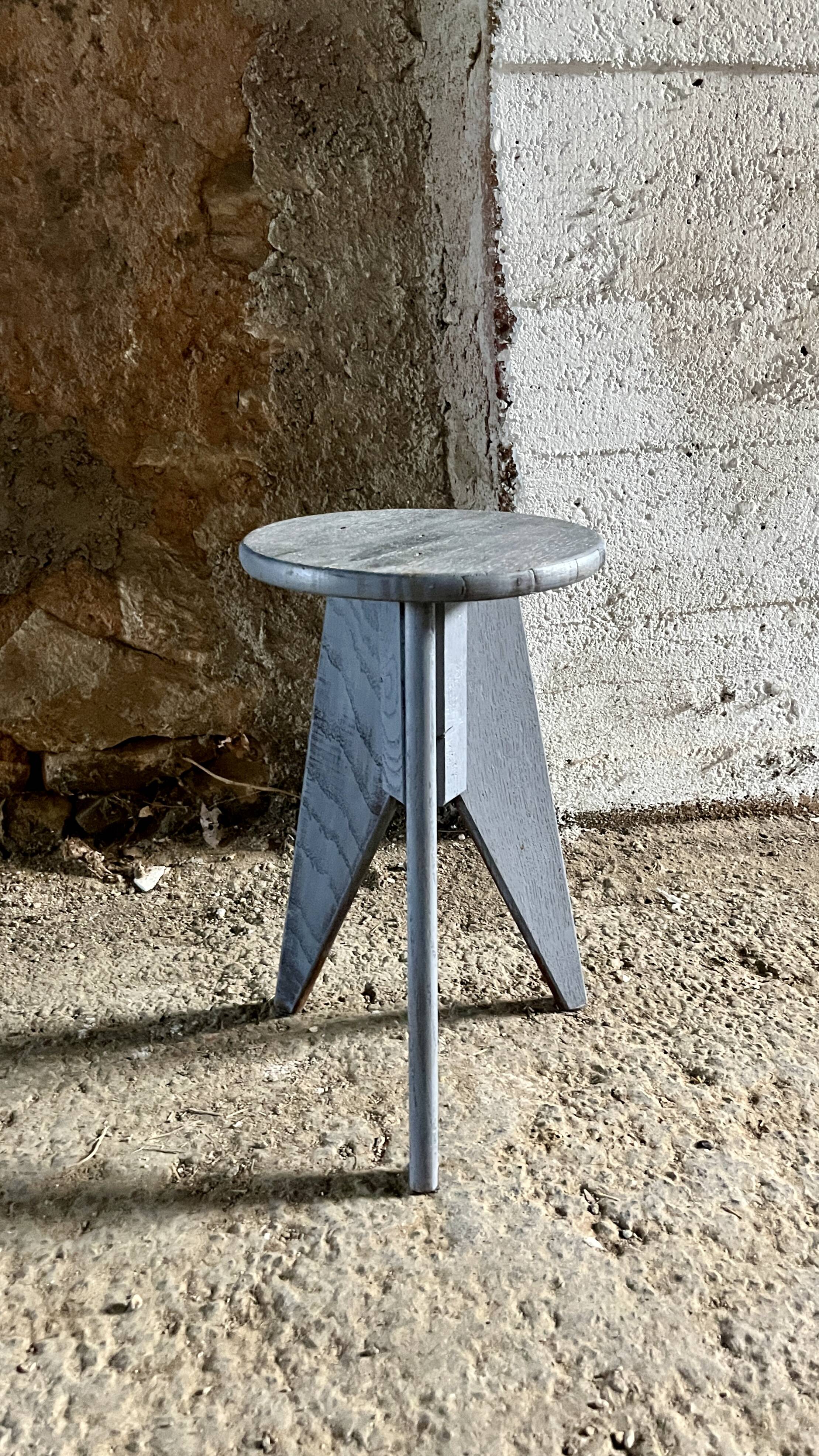 Vintage rustic style wooden stool