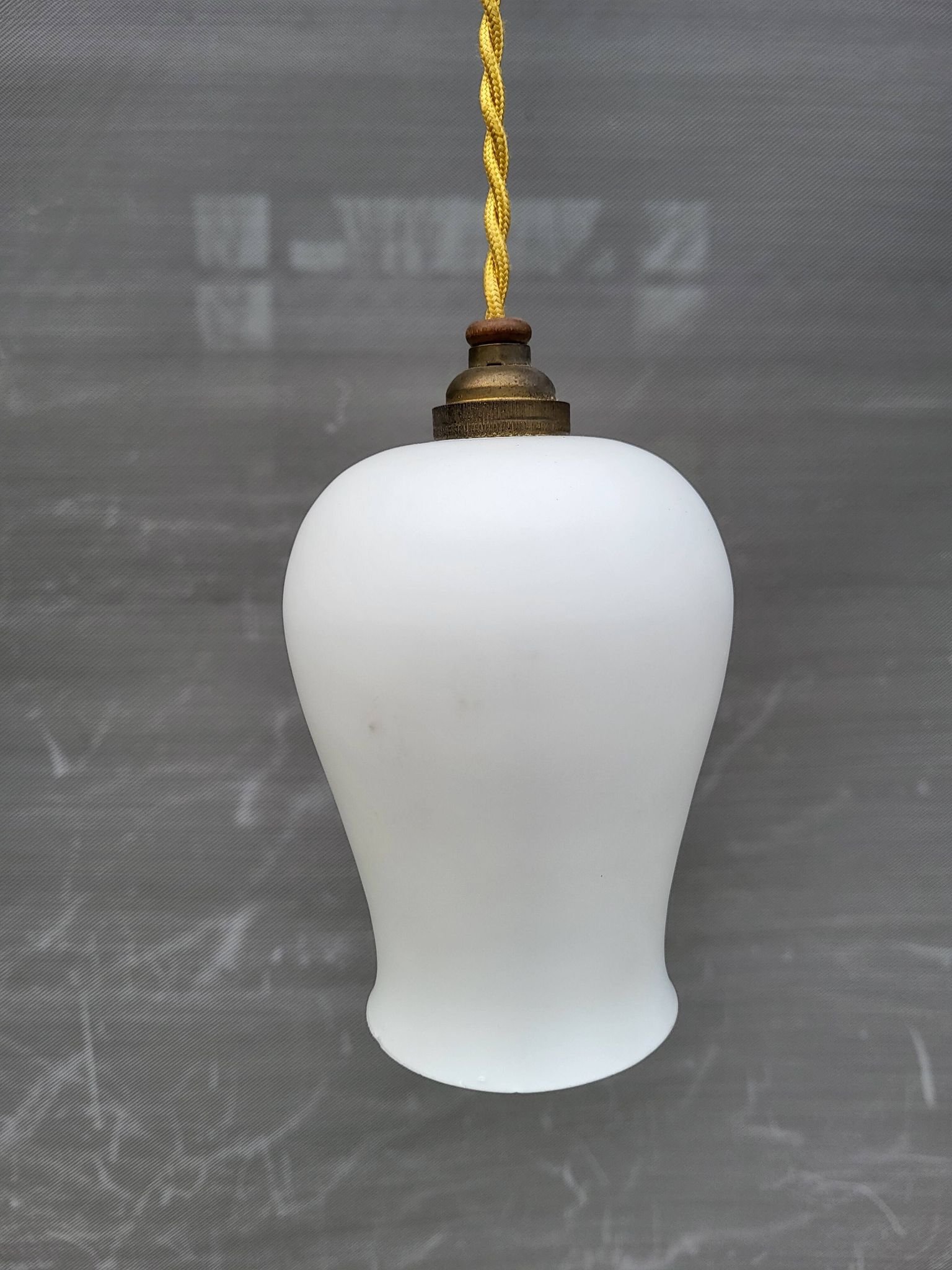 Opaline glass tulip pendant light