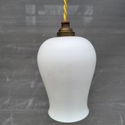 Opaline glass tulip pendant light