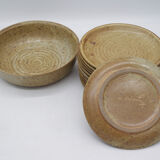 Glazed ceramic service Vallauris 1950'