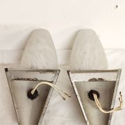 Metal and glass sconces. Spain, 1970s.