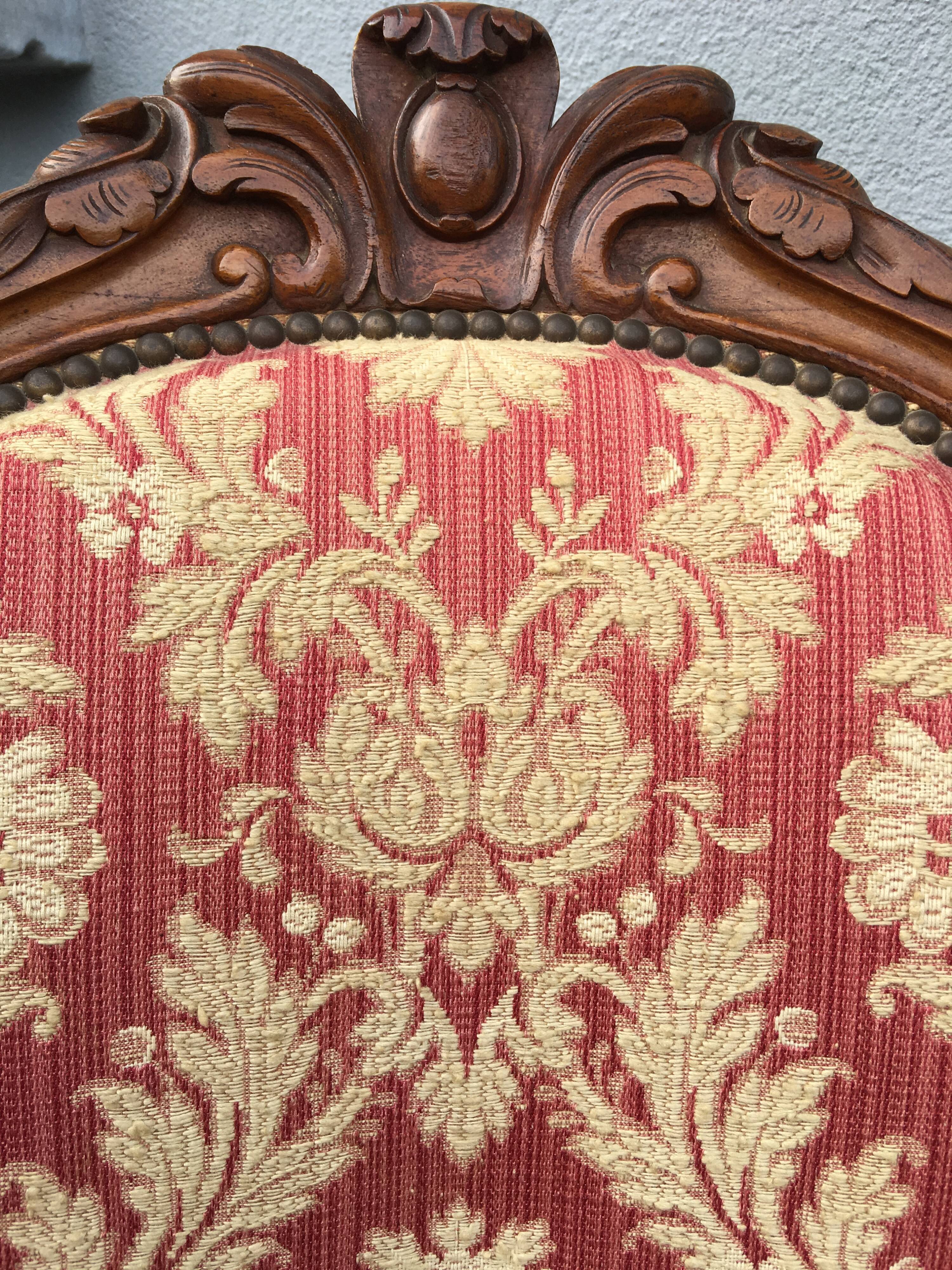 Pair of napoleon III armchairs, 19th century