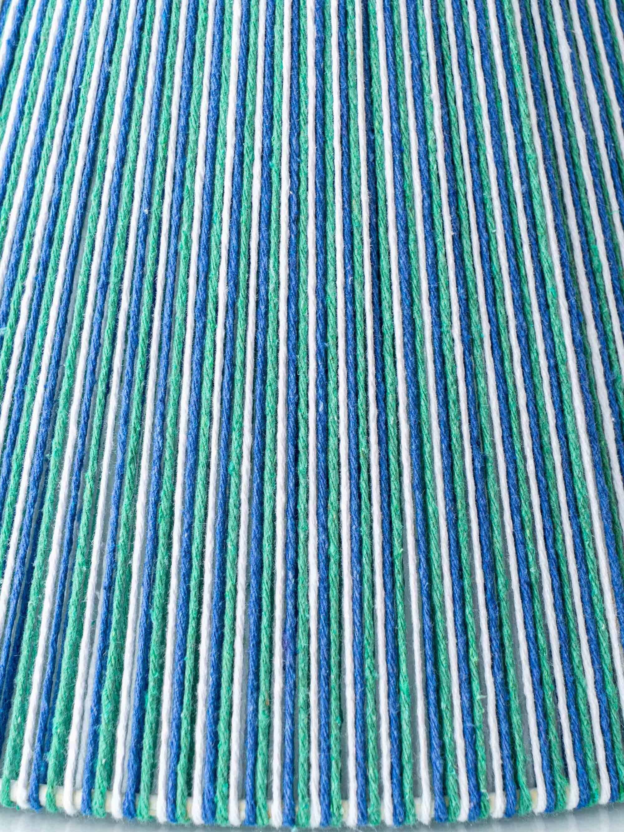 Fajalauza ceramic table lamp with hand-woven shade, Granada, Spain.