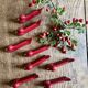 Set of 8 vintage slip knife holders in the shape of red ducks and