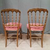 Pair of golden chairs Napoleon III